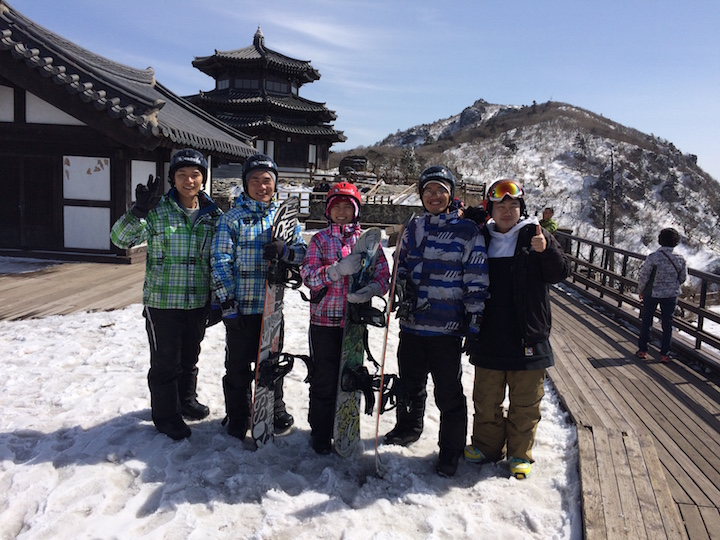 Đi trượt tuyết cùng đồng bọn ở Hàn Quốc