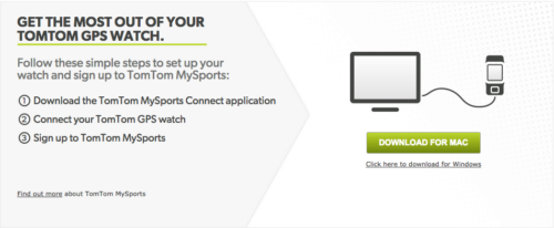 tomtom mysports connect windows