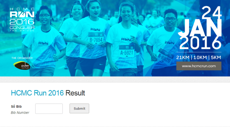 Đã có kết quả thi đấu HCMC Run 2016