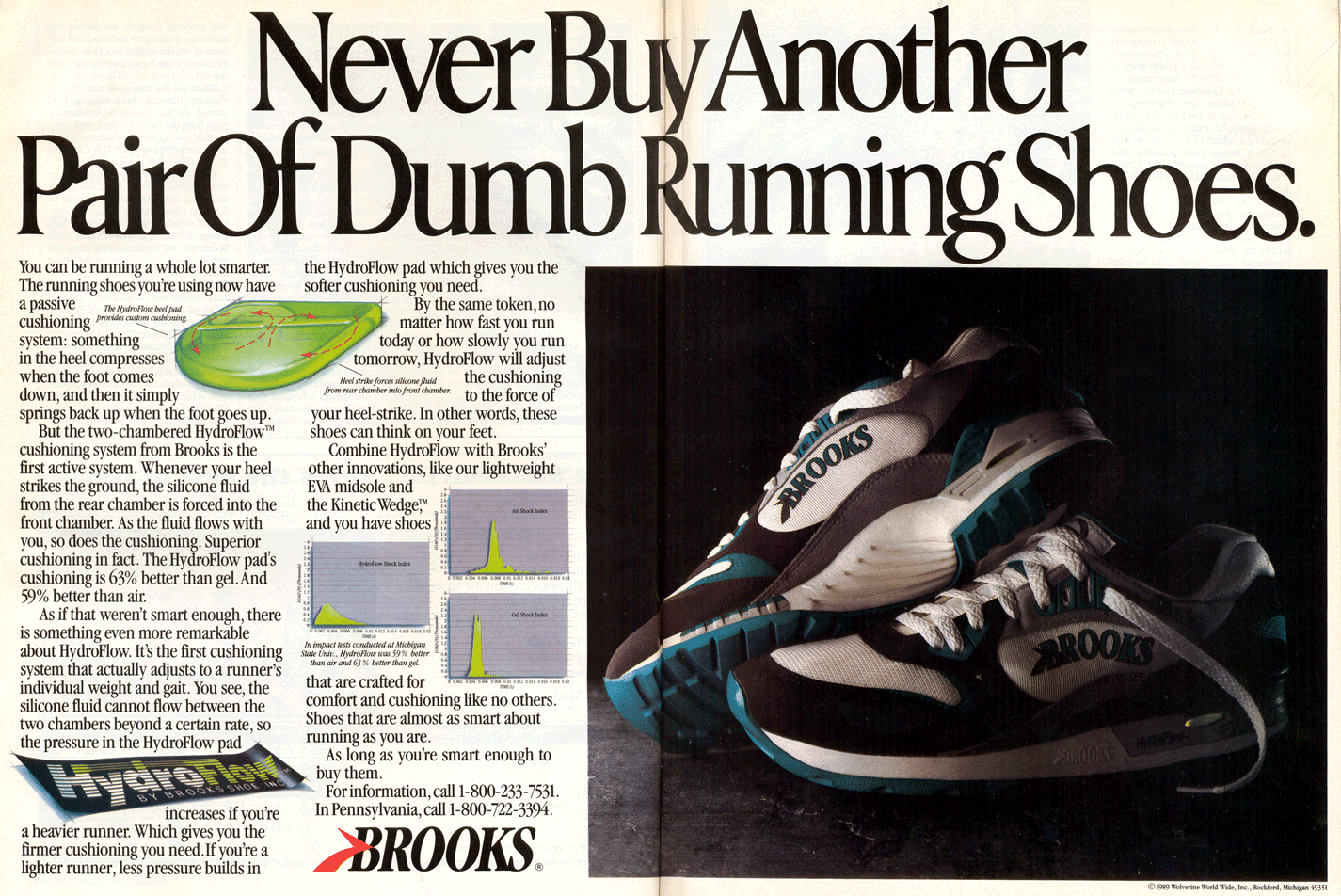 Brooks - Ông vua thị trường giày chạy bộ chuyên nghiệp - brooks hydroflow 1989