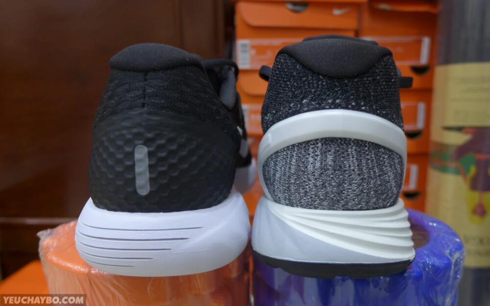 Gót giày: Nike LunarGlide 8 vs LunarGlide 7