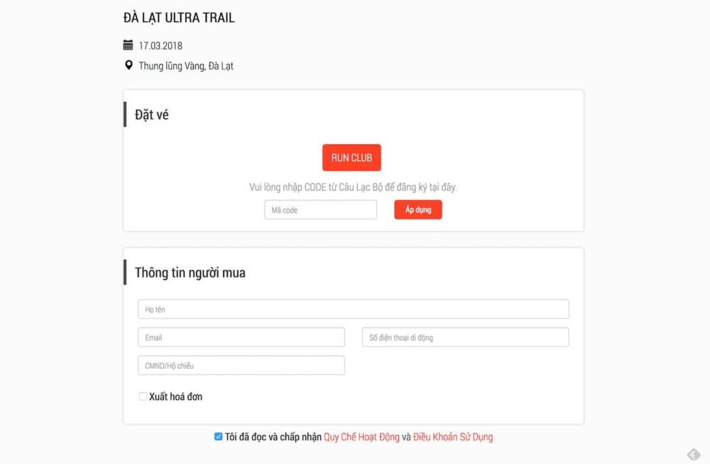Hướng dẫn đăng ký Dalat Ultra Trail 2018 dành cho các bạn có mã Early Bird - dang ky lut 2018 01