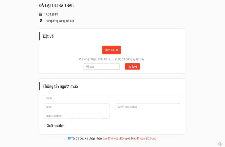 Hướng dẫn đăng ký Dalat Ultra Trail 2018 dành cho các bạn có mã Early Bird