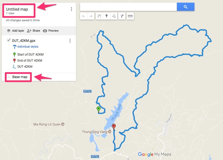 Hướng dẫn tải đường chạy GPS lên Google Maps để định vị khi chạy trail, leo núi - duong chay gps google map 4