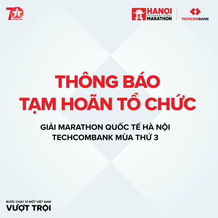 Danh sách giải chạy bộ / chạy trail tạm hoãn vì ảnh hưởng bão Yagi - techcombank hn marathon 2024 tam hoan