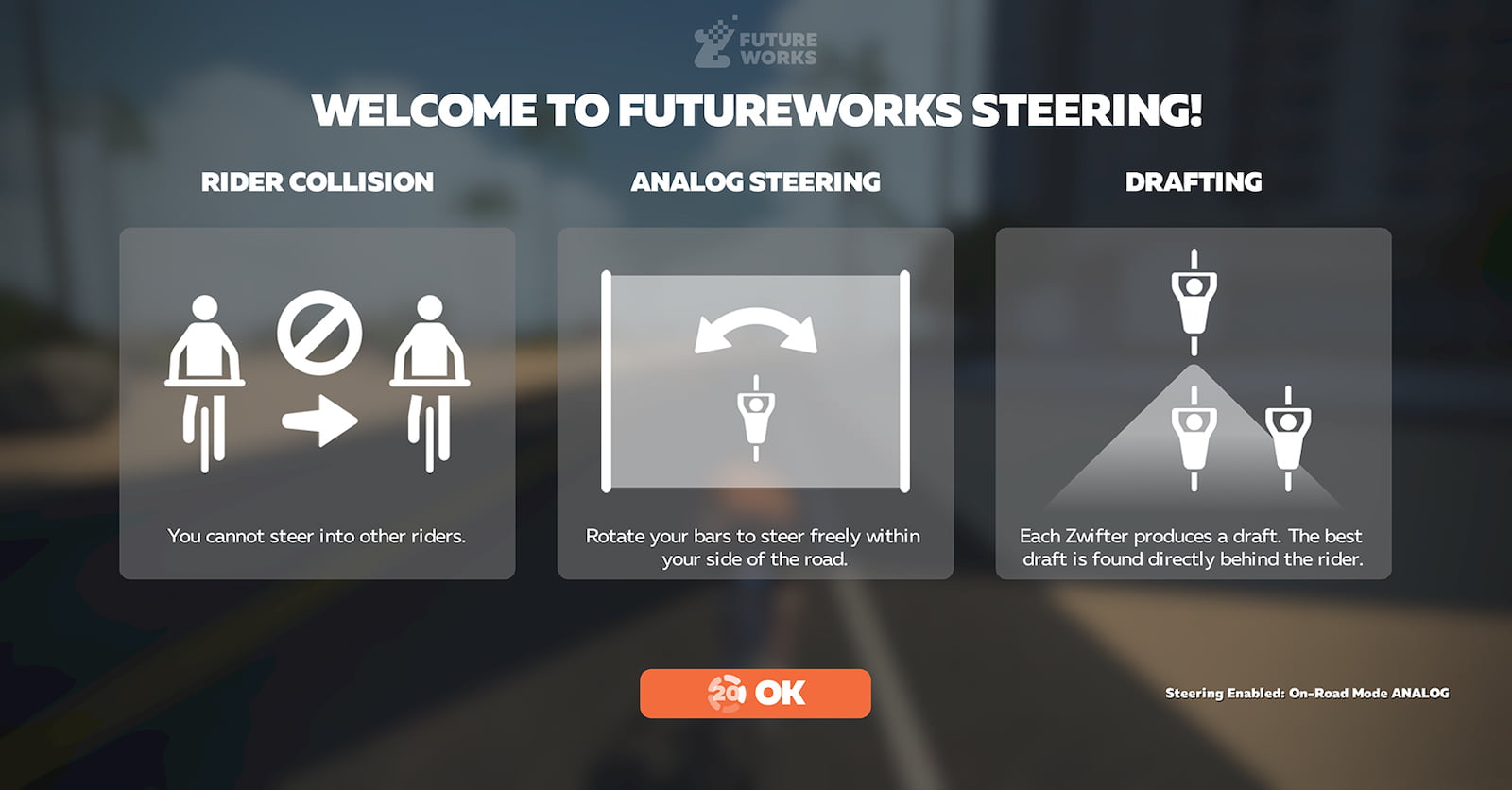 Hướng dẫn trải nghiệm lạng lách đánh võng khi đạp xe trên Zwift - zwift futureworks steering