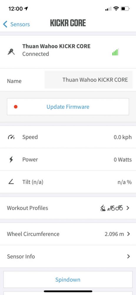 Hướng dẫn cân chỉnh calibrate, cập nhật firmware cho trainer Wahoo KICKR / KICKR Core / KICKR Snap - wahoo fitness app 14