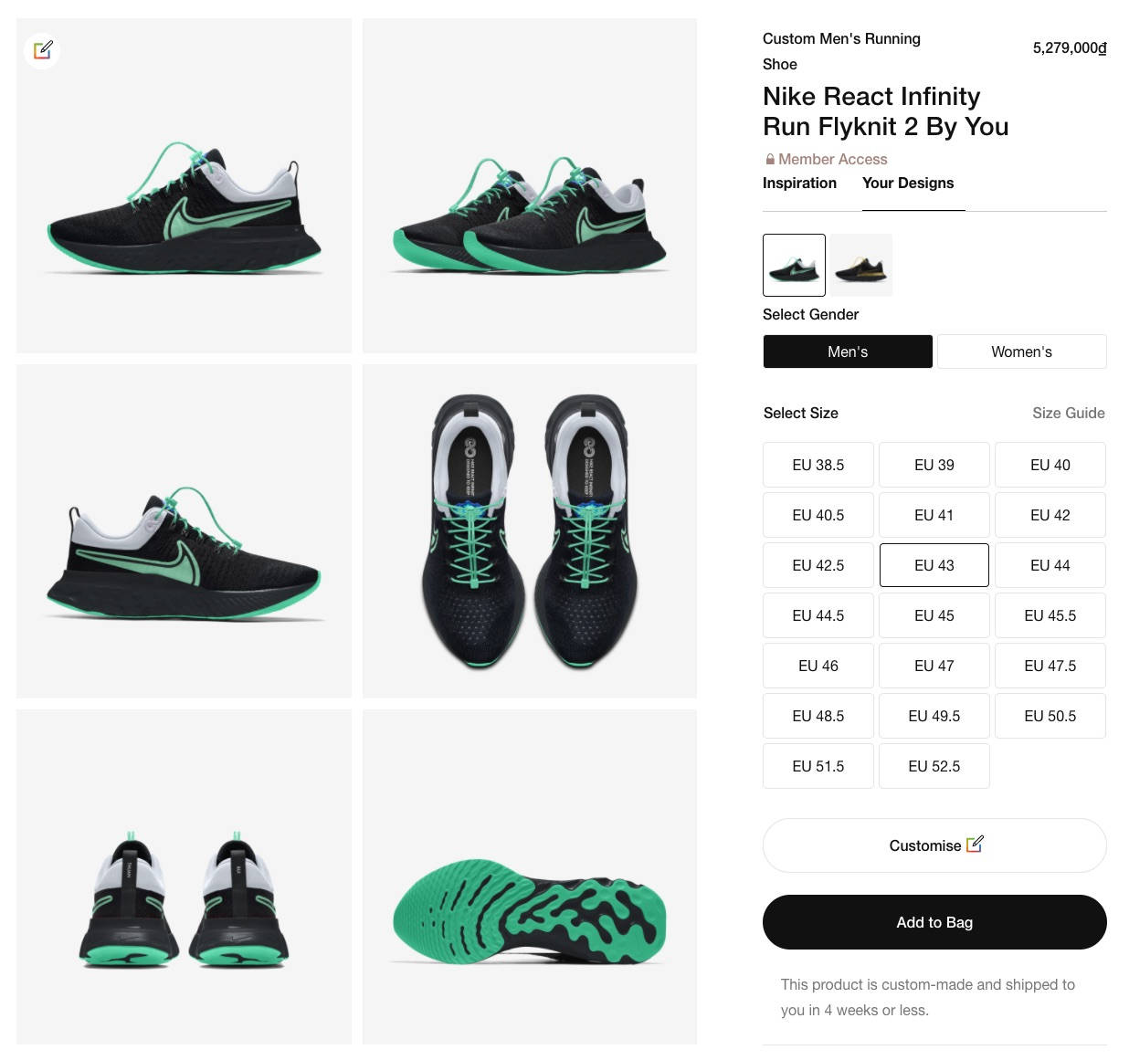 Hướng dẫn đặt mua giày Nike By You - Tuỳ biến giày phong cách riêng của bạn - nike by you running shoe 3