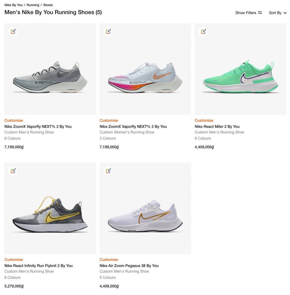 Hướng dẫn đặt mua giày Nike By You - Tuỳ biến giày phong cách riêng của bạn - nike by you running shoes