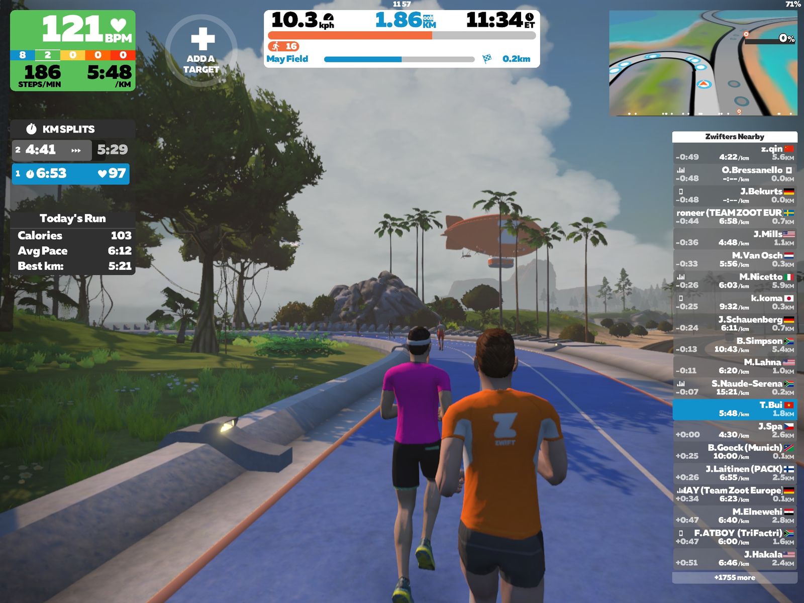 Trải nghiệm tính năng Virtual Run trên đồng hồ Coros Pace 2: chơi Zwift Running ngon lành! - zwift run coros 6